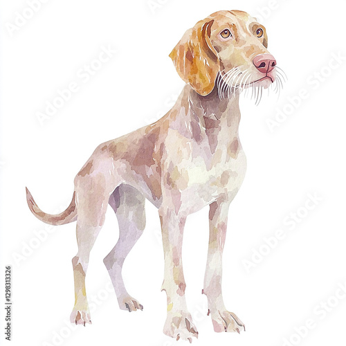 Creepy and Ugly Simple Wirehaired Vizsla Dog with Distinctive Features Unique Appearance and Quirky Charm Captured in a Striking Stock Photo for Animal Lovers and Dog Enthusiasts photo