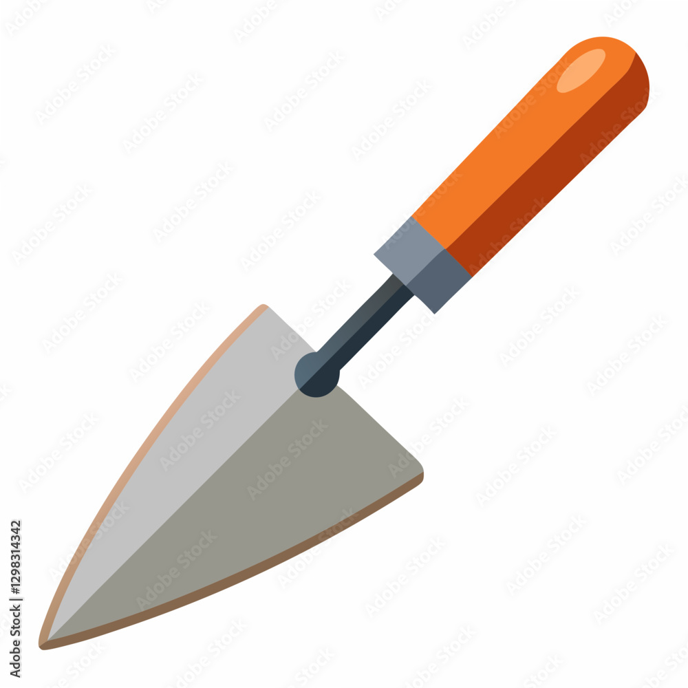 Bricklayer's trowel on a white background Bricklayer's trowel on a white background