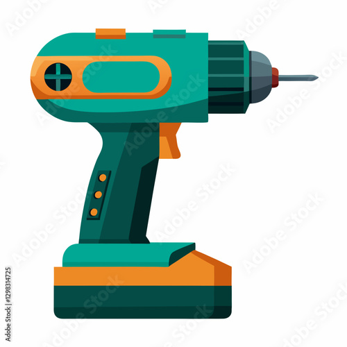 Cordless Drill icon in vibrant design and colors