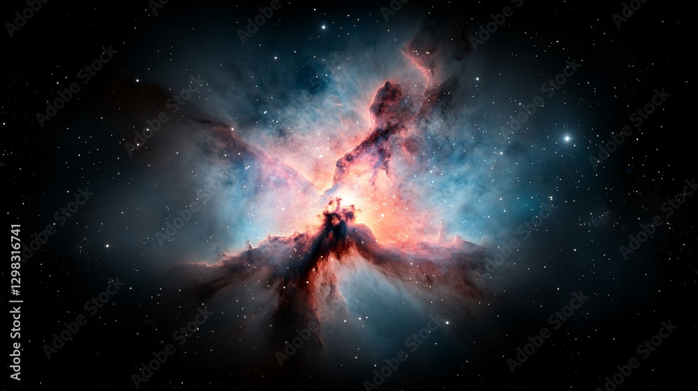 Fototapeta premium Exploring nebulae in deep space stunning cosmic imagery universe digital art