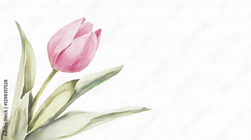 A pink flower with green leaves is the main focus of the image A pink flower with green leaves is the main focus of the image