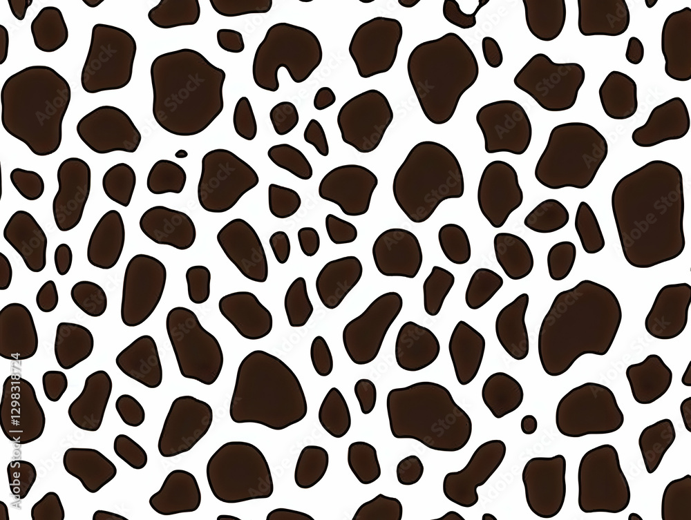 Brown Dalmatian Spots Seamless Pattern Illustration