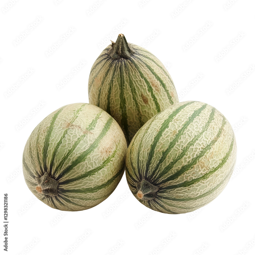 Fresh pepino melons isolated on a clean transparent background showcasing their unique texture and colors, pepino melons isolated on transparent background Fresh pepino melons isolated on a clean transparent background showcasing their unique texture and colors, pepino melons isolated on transparent background