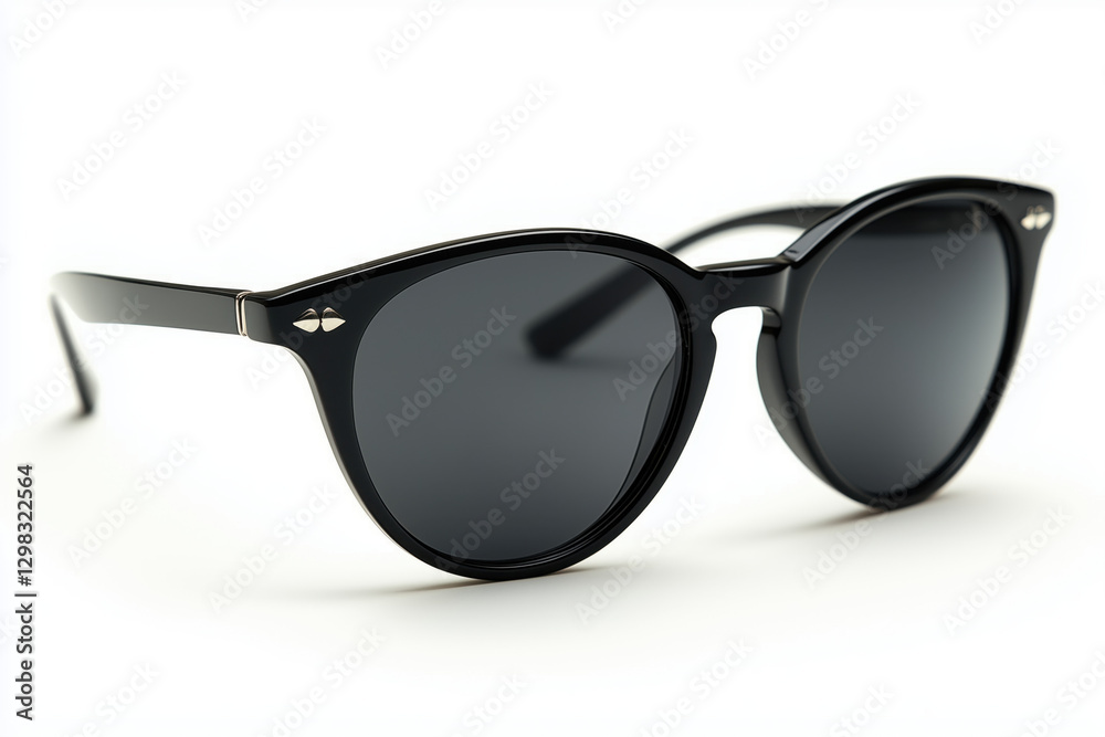 Black sunglasses isolated on white background.