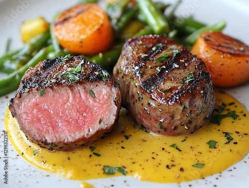 Grilled Steak with Mango Sauce