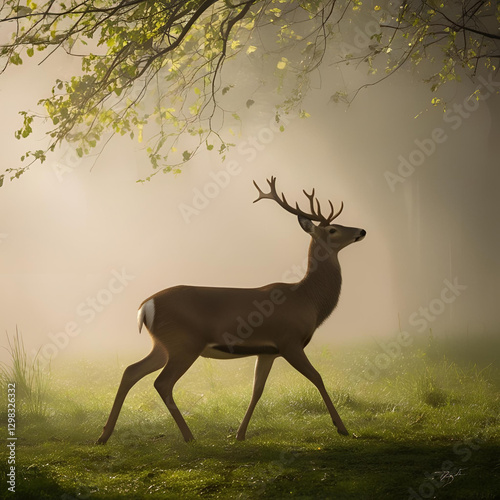 Wildlife deer photography in natural habitats