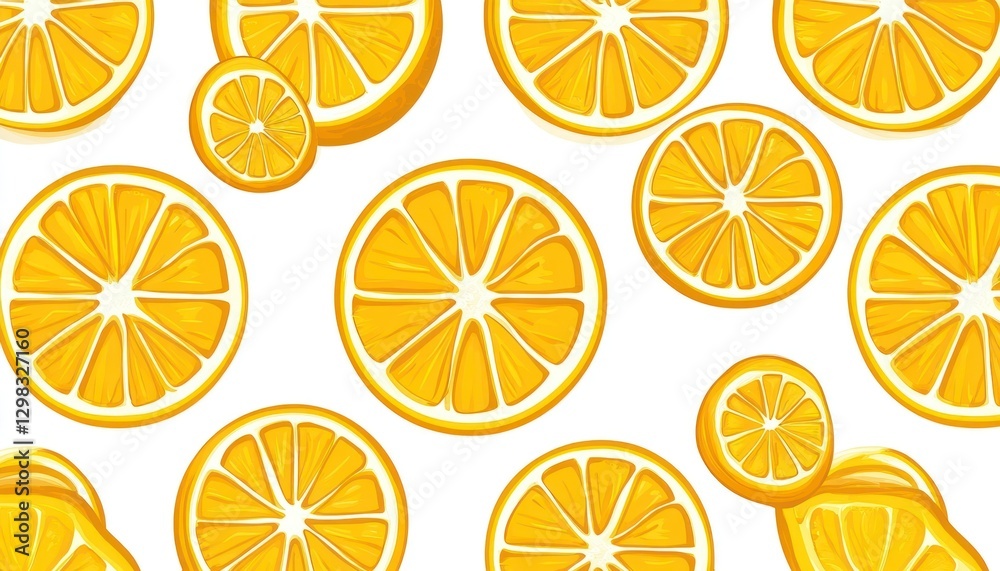 Orange Slices Pattern Background Orange Slices Pattern Background