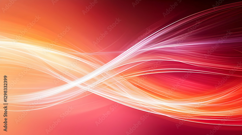 Abstract Flowing Lines of Light and Color Creating Dynamic Energy in Red and Orange Tones Abstract Flowing Lines of Light and Color Creating Dynamic Energy in Red and Orange Tones