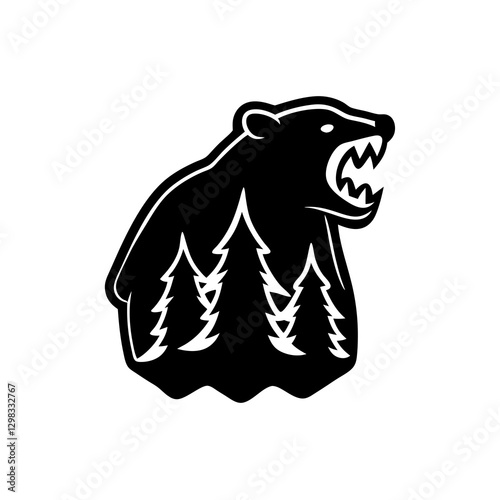 bear on a white background