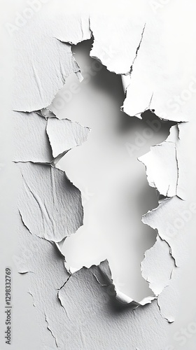 Ripped White Paper Texture