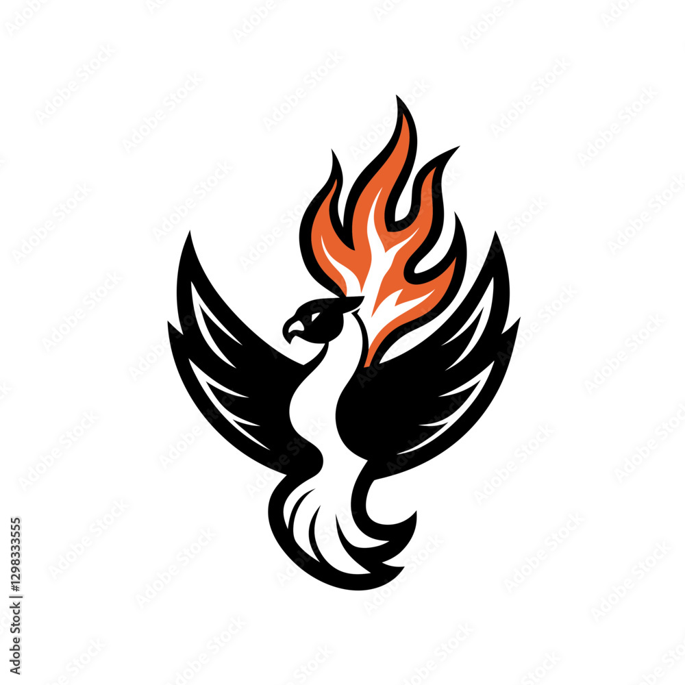 Fototapeta premium eagle tattoo vector illustration