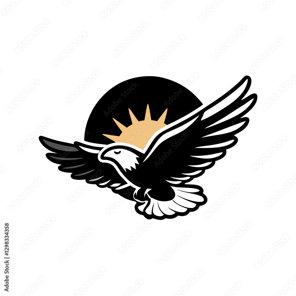 Fototapeta premium vector illustration of an eagle