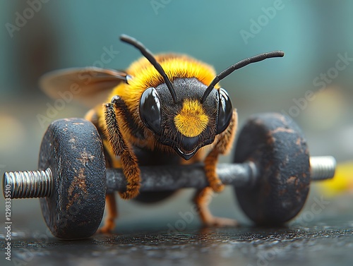 Bee Lifting Weights