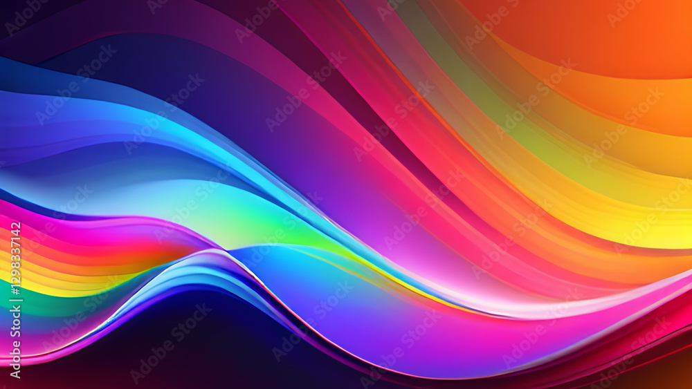 Fototapeta premium Vibrant Abstract Gradient Background with Light Effects 
