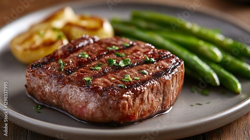 Grilled Steak with Potatoes and Asparagus