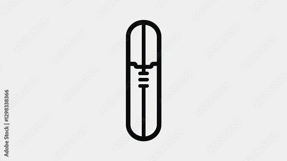 Obraz premium Simple Surfboard Icon