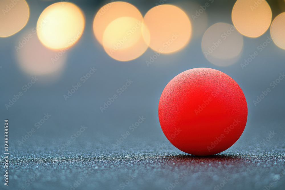 Red foam clown nose on surface, vibrant and playful party accessory Red foam clown nose on surface, vibrant and playful party accessory