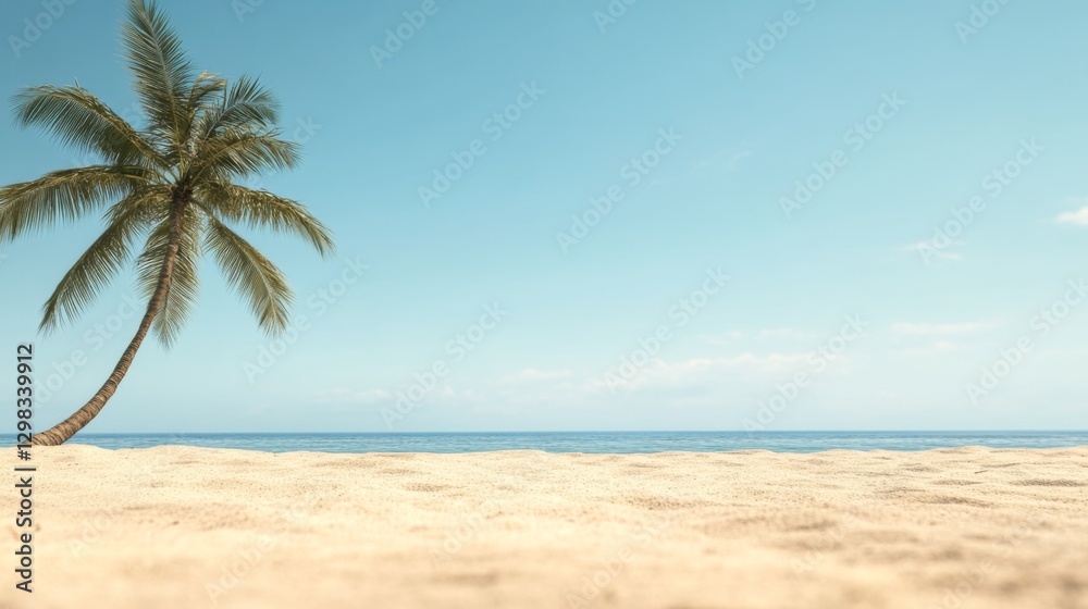 Tropical Beach Scene, Calm, Sunny Day Tropical Beach Scene, Calm, Sunny Day