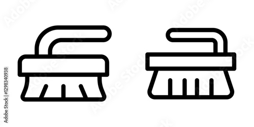 Modern Scrub Brush Icon Design Symbol Set