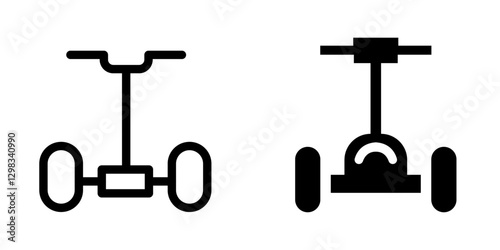 Modern Segway Icon Design Symbol Set