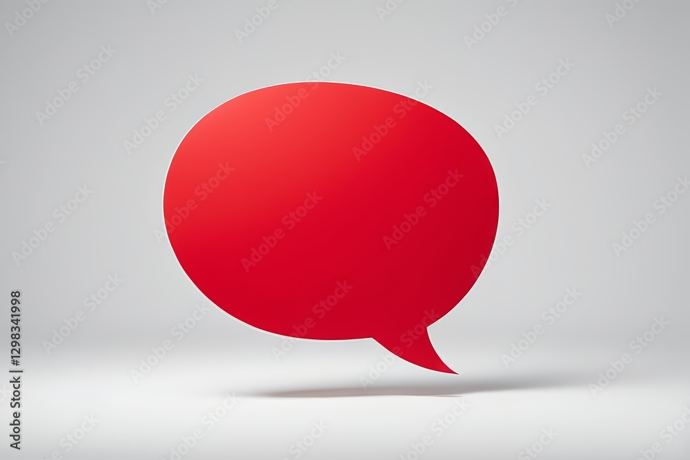 arafed red speech bubble with shadow on white background arafed red speech bubble with shadow on white background