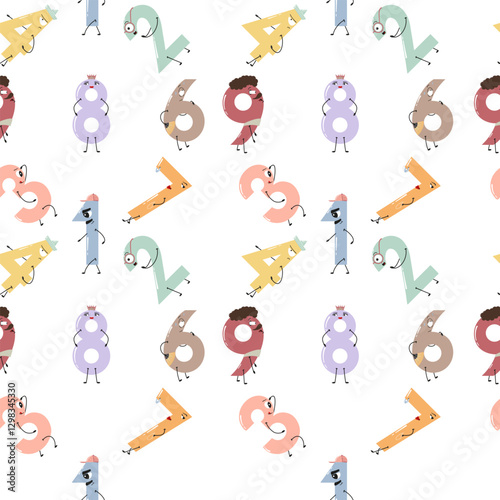 Creative pattern with playful numbers