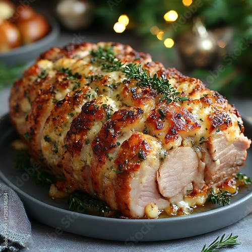 Roasted Stuffed Chicken Breast, Festive