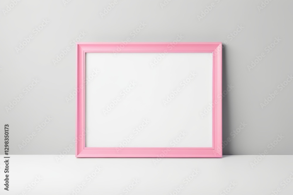 a close up of a pink frame on a white table a close up of a pink frame on a white table
