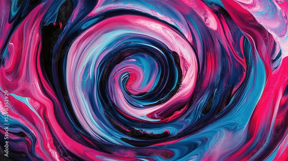 Vibrant Swirling Abstract Art with Pink and Blue Colors in Motion Vibrant Swirling Abstract Art with Pink and Blue Colors in Motion
