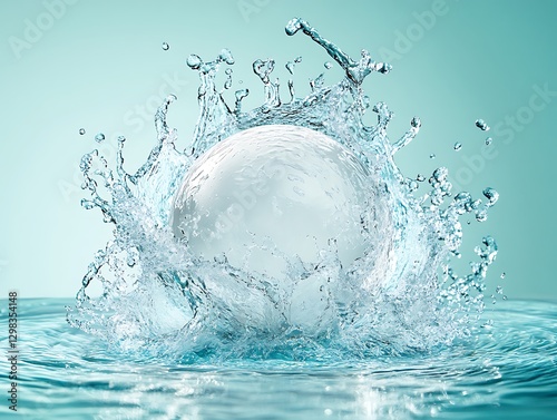 Sphere Splashing in Water