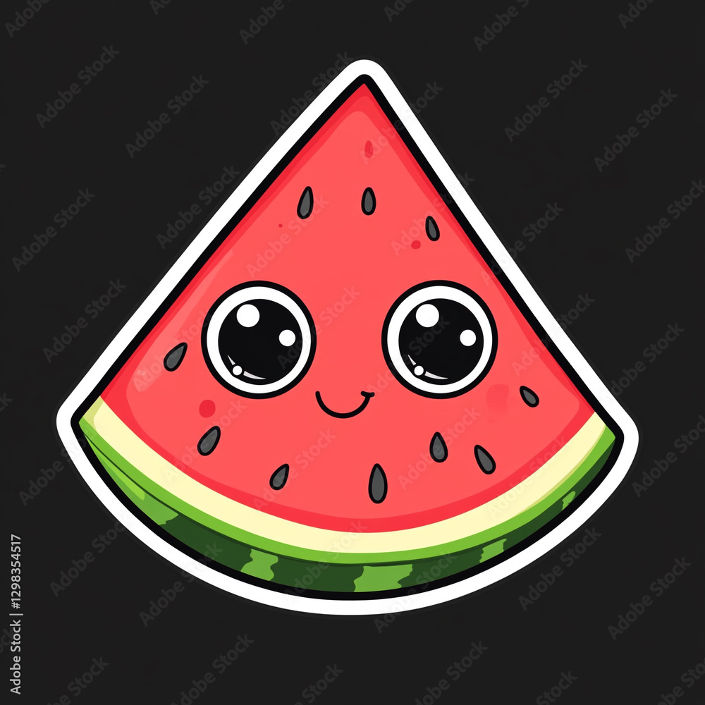 Joyful Cartoon Watermelon Slice with Sparkly Eyes Vibrant Colors and a Playful Expression Perfect for Fun Illustrations Kids' Art and Whimsical Designs Featuring Fresh Fruit Joyful Cartoon Watermelon Slice with Sparkly Eyes Vibrant Colors and a Playful Expression Perfect for Fun Illustrations Kids' Art and Whimsical Designs Featuring Fresh Fruit
