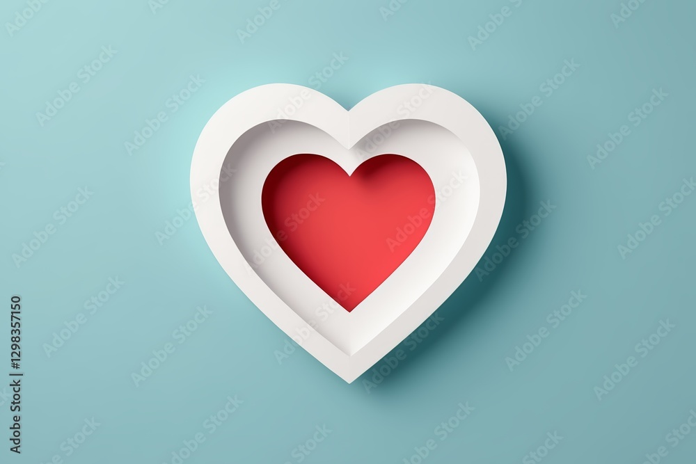 a close up of a heart shaped paper cut out on a blue background a close up of a heart shaped paper cut out on a blue background
