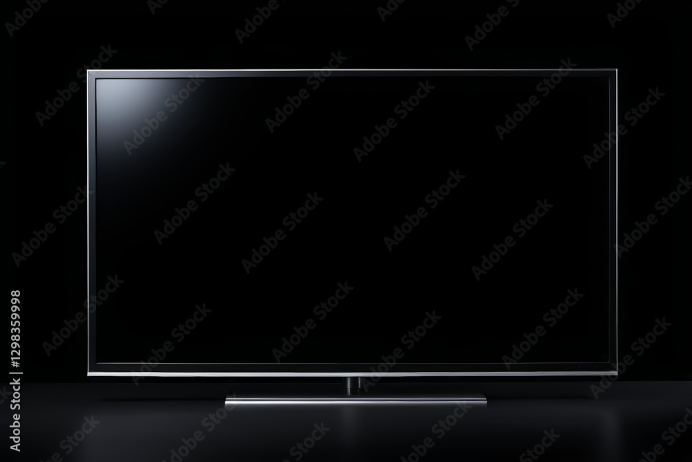 a close up of a flat screen tv on a black surface a close up of a flat screen tv on a black surface
