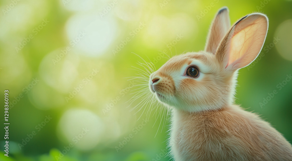 Fototapeta premium Sfondo con coniglietto di Pasqua. Buona Pasqua.