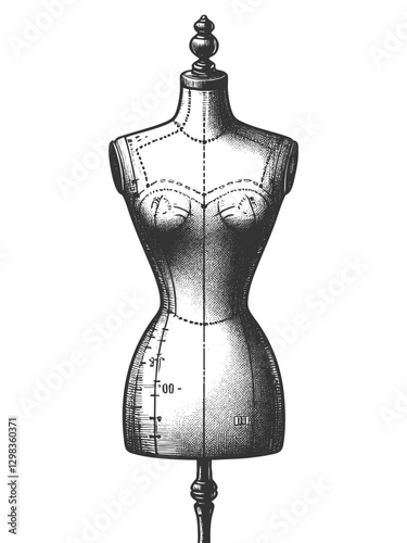 Dress Form Mannequin vector illustration
