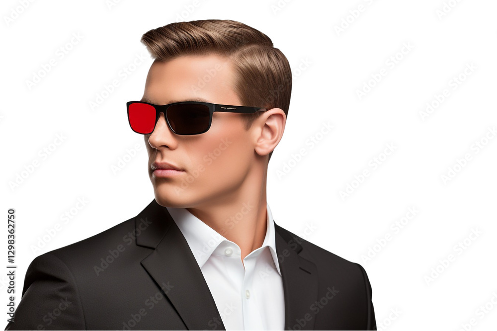 Man with Funny Sunglasses Isolated on Transparent Background Man with Funny Sunglasses Isolated on Transparent Background
