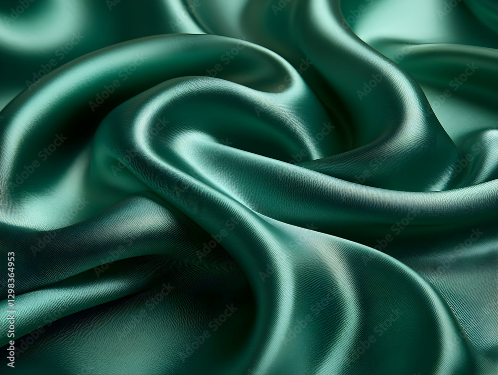 Obraz premium Teal Silk Drape Abstract Background
