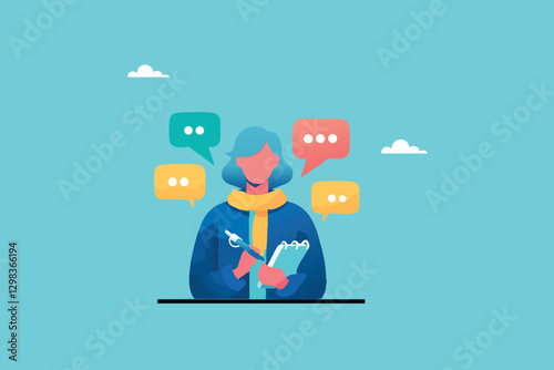 Businesswoman Documenting Client Requirements Based on Strategic Discussion for Project Success