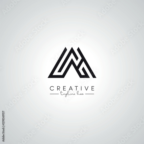 MH HM Letter Modern Artistic Abstract Logo Design. Initial Based Monogram Template.