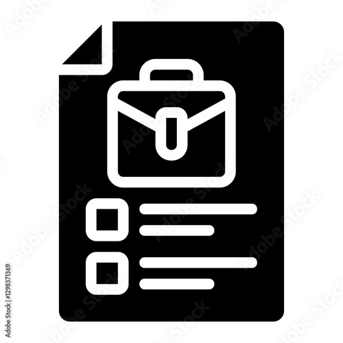 job description glyph icon