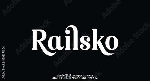 Classy elegant font, vintage type or luxury premium typeface, vector English royal alphabet. Classic typography in modern or old art deco style, serif letters for modern or retro poster font
