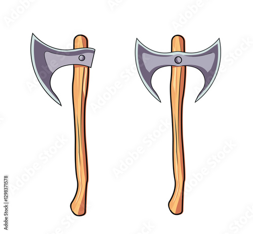 Set of axe vector icon concept Isolated Flat Vector Illustration clipart on a white background
