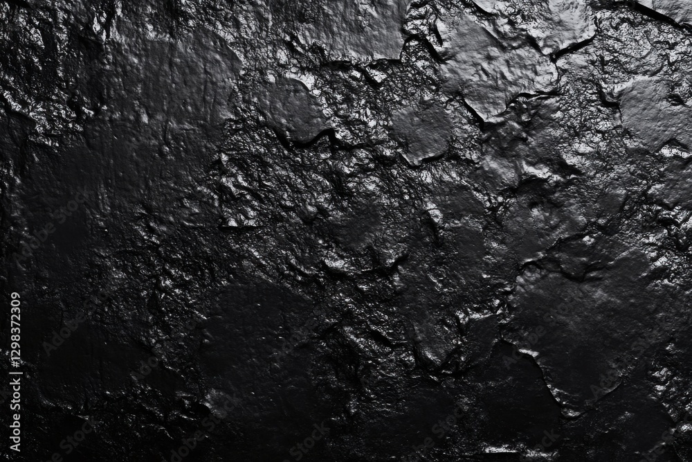 Naklejka premium Abstract Black Texture with Glossy Finish and Unique Patterns