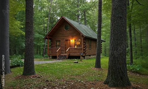 house in the woods 4k video