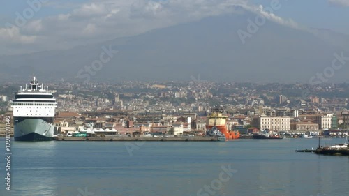 Catania and Volcano Etna from the sea
