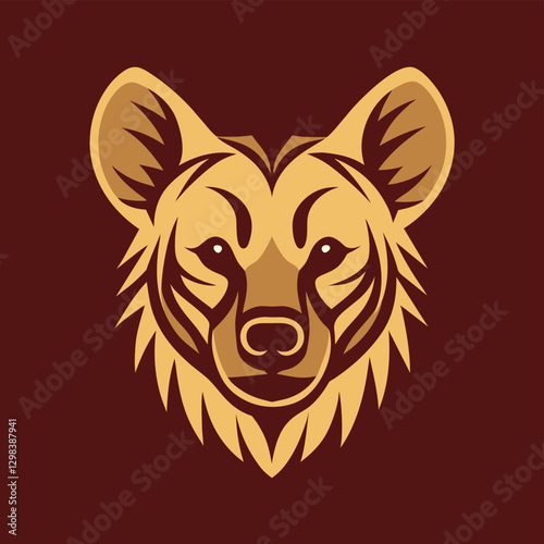 hyena portrait vector logo 