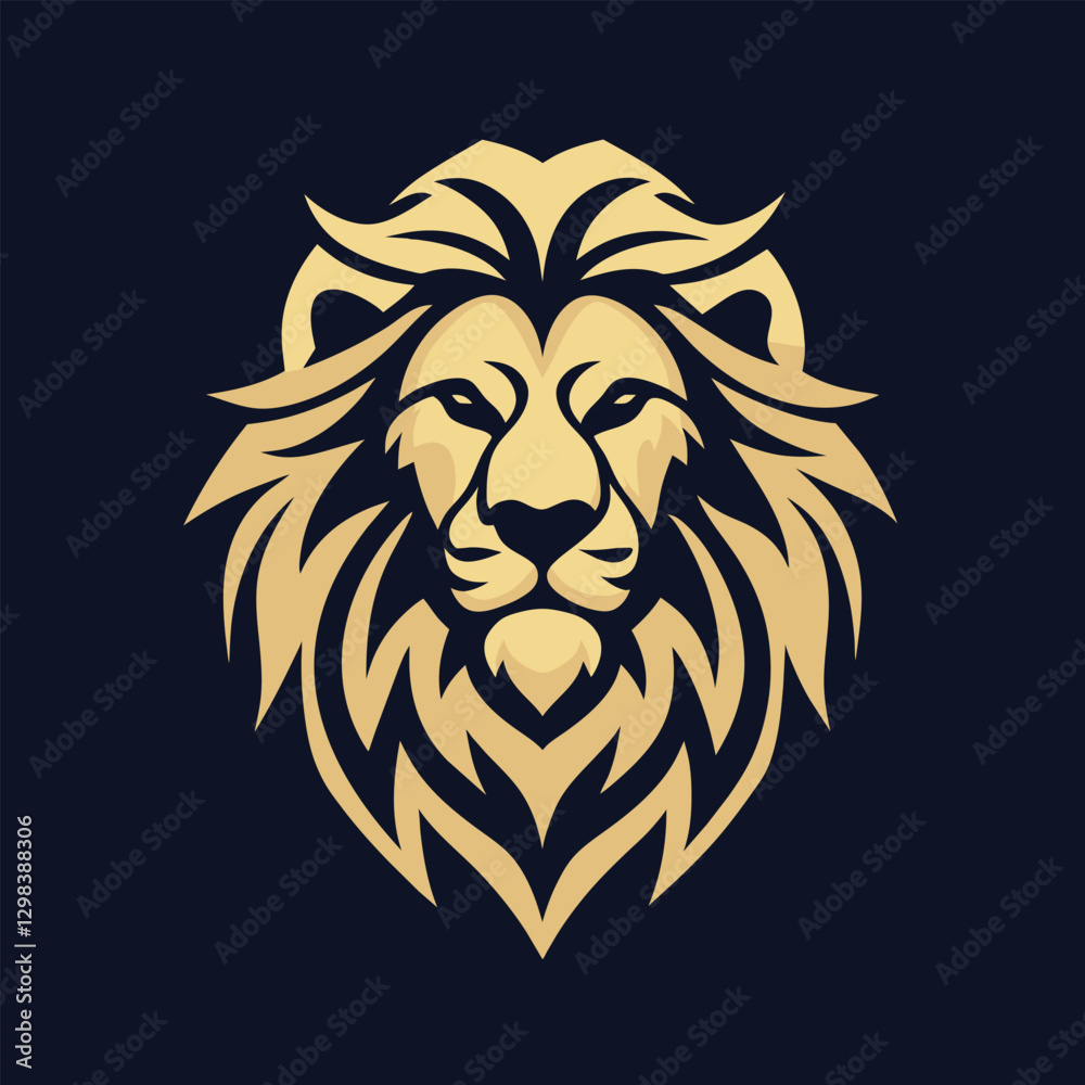 Fototapeta premium lion logo silhouette 