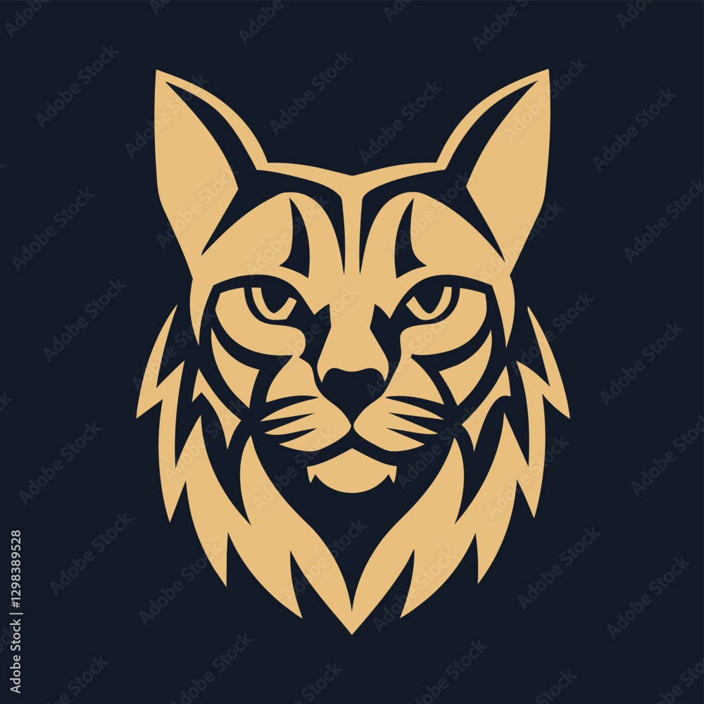 Obraz premium cat portrait logo