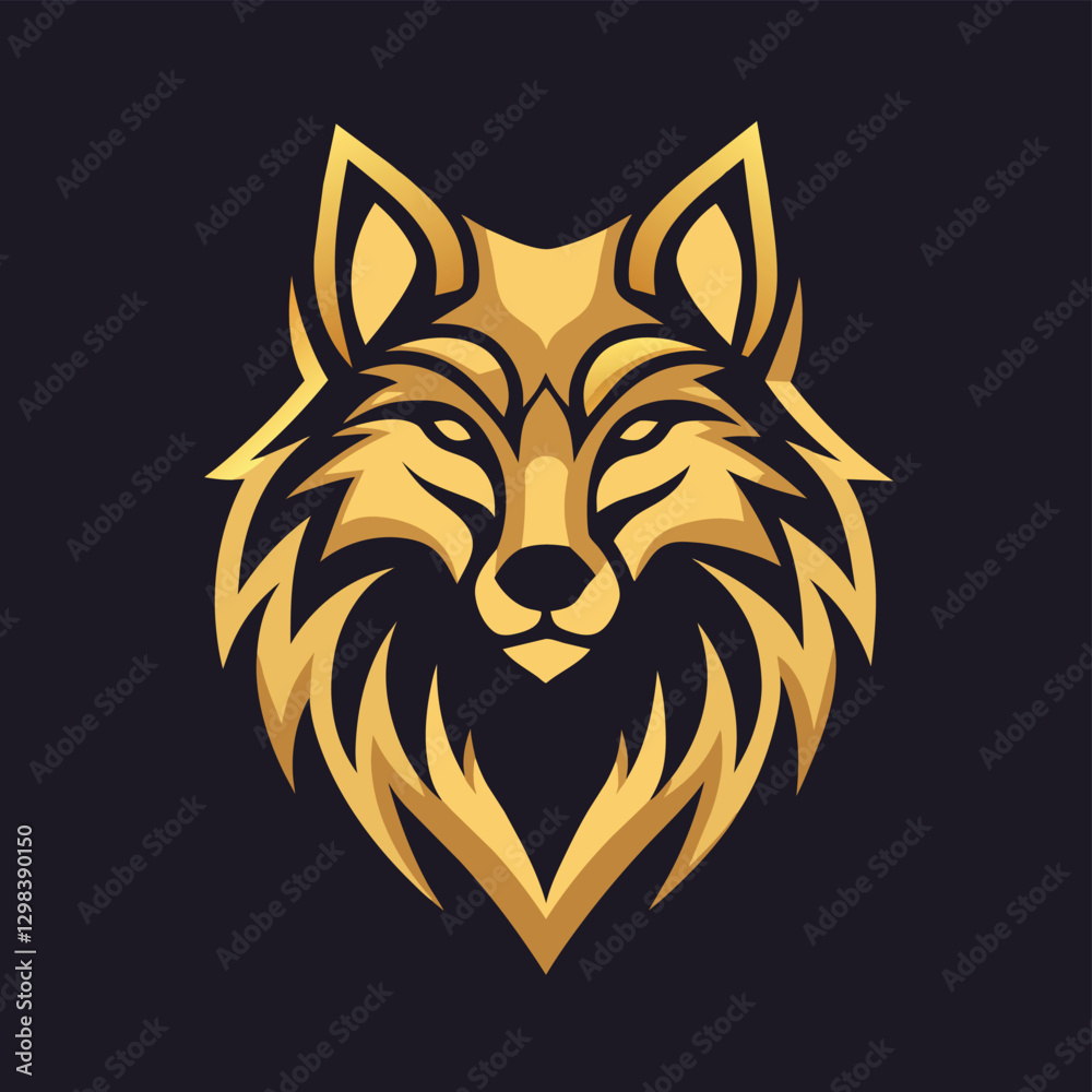 Fototapeta premium wolf logo logo silhouette design 