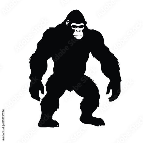 gorilla black silhouette 
